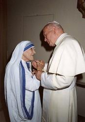 Teréz anya II. János Pál pápával